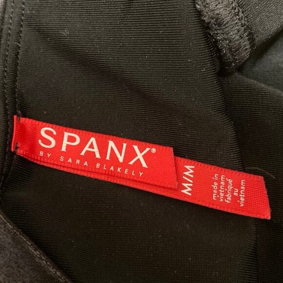 Spanx Women's Black Faux Leather Vegan Stretch Skinny Leggings Pants Size M - Picture 4 of 4